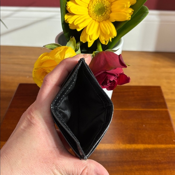 Coach Black Embossed Card Holder - Picture 3 of 5